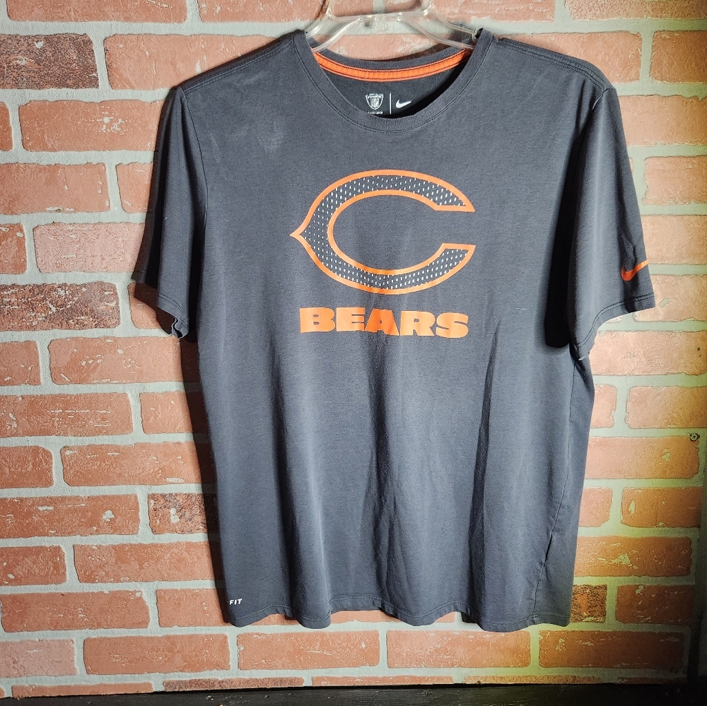 NFL Chicago Bears Nike Gray and Orange Training Tee